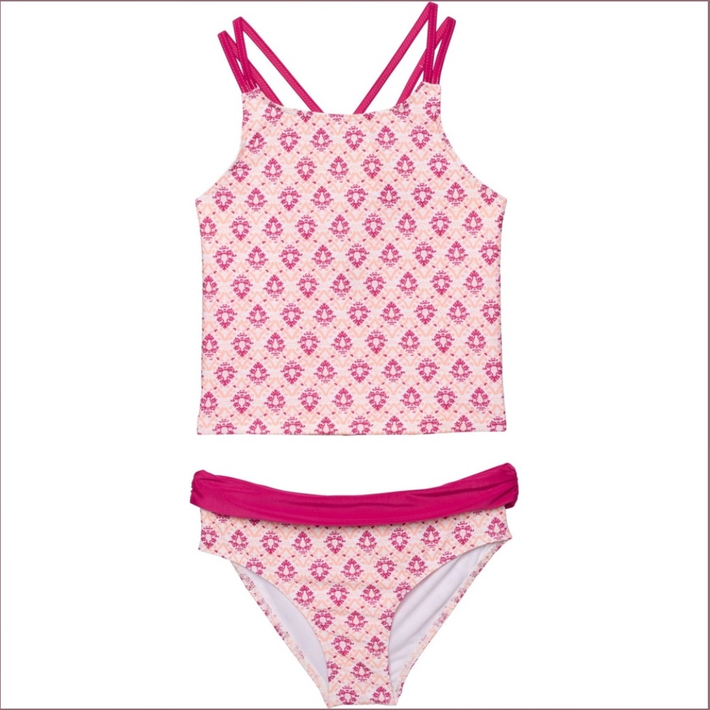 Aqua et Sol NWT Swimsuit Set Rash guard Bikini Bottom UPF 50+ Toddler Size 4